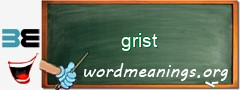 WordMeaning blackboard for grist